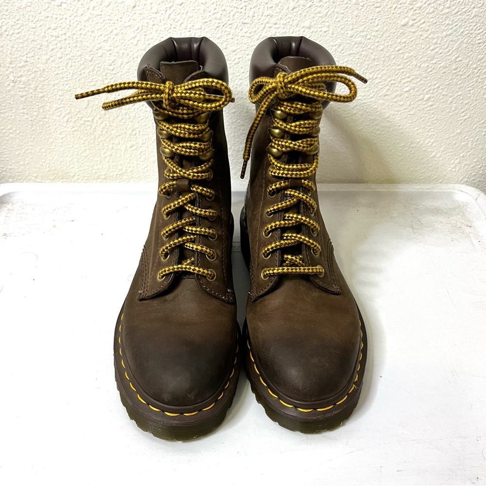 Dr. Martens Wyoming Padten oiled leather Brown Boots lace up sz 6 airwair - Picture 5 of 10